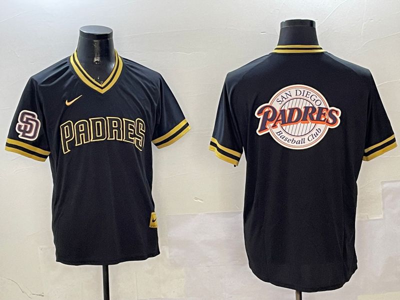 Men San Diego Padres Blank Black Gold Game 2025 Nike MLB Jersey style 15